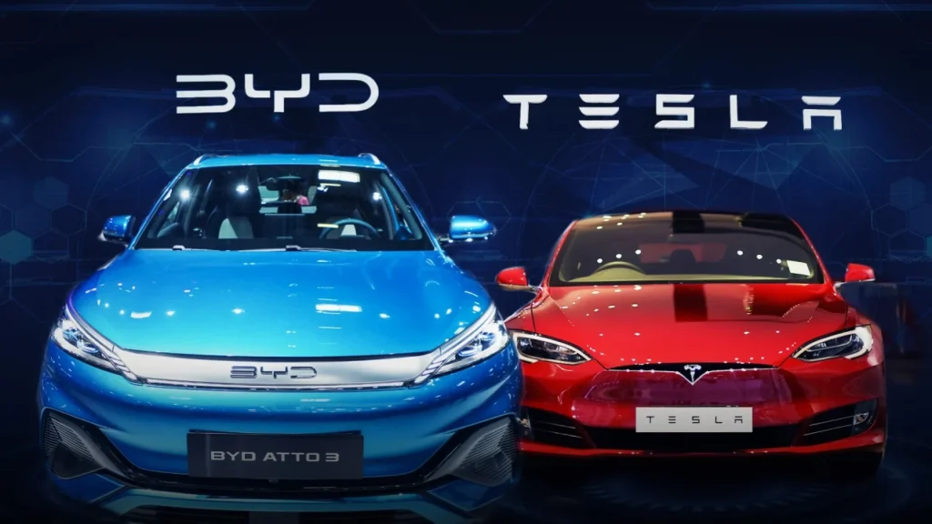 BYD affordable EV and Tesla price comparison 
