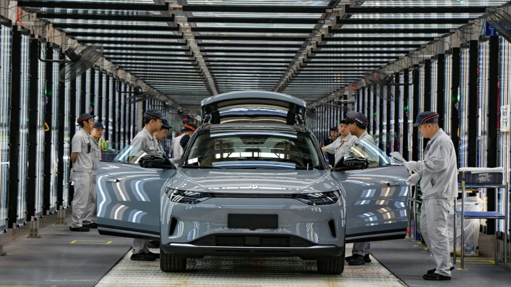 BYD electric vehicle manufacturing facility showcasing large-scale production efficiency