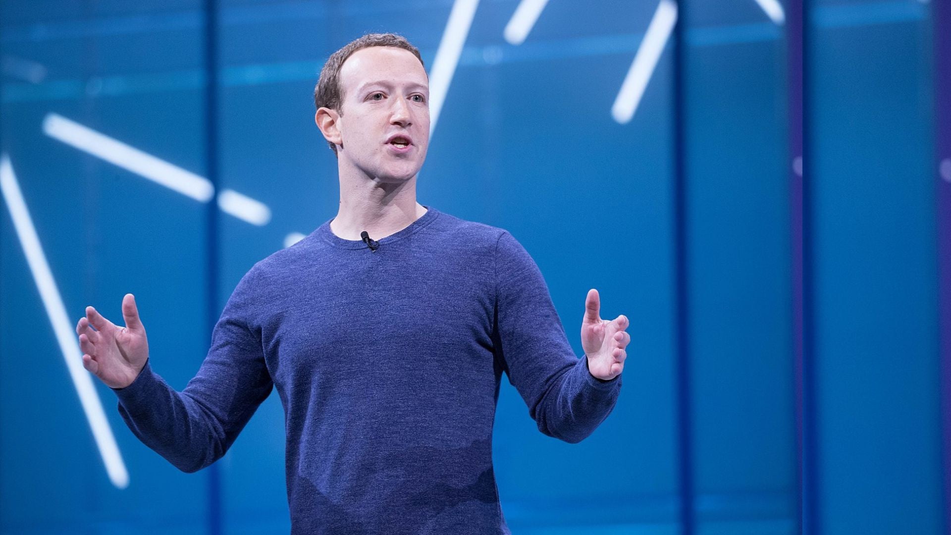 Mark zuckerburg in a presentation