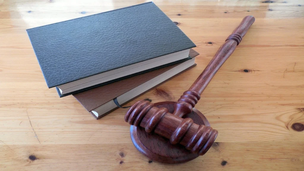 Courtroom gavel symbolizing the legal battle between publishers and Meta over AI training data