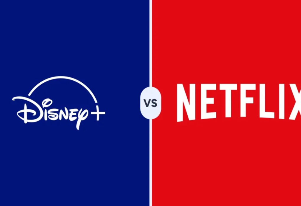 Netflix and Disney Plus logos displayed side by side
