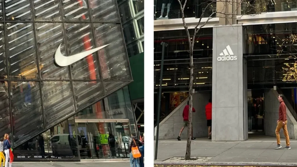 Nike and Adidas headquarters representing global sportswear dominance 