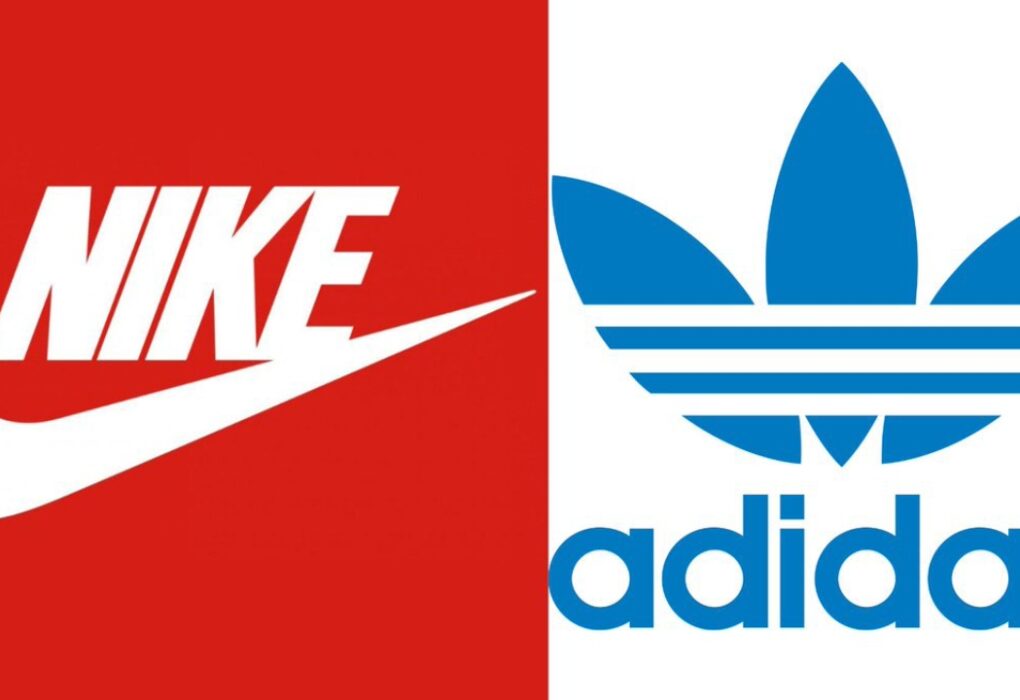 Nike vs Adidas footwear brands comparison image