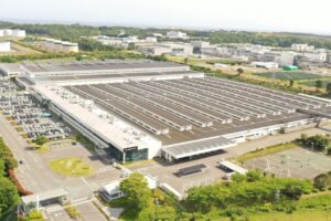 Nissan automotive factory production line in Europe showing industrial manufacturing operations